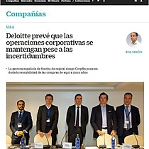 Deloitte prev que las operaciones corporativas se mantengan pese a las incertidumbres